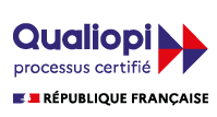 Logo Qualiopi, processus certifié, République française